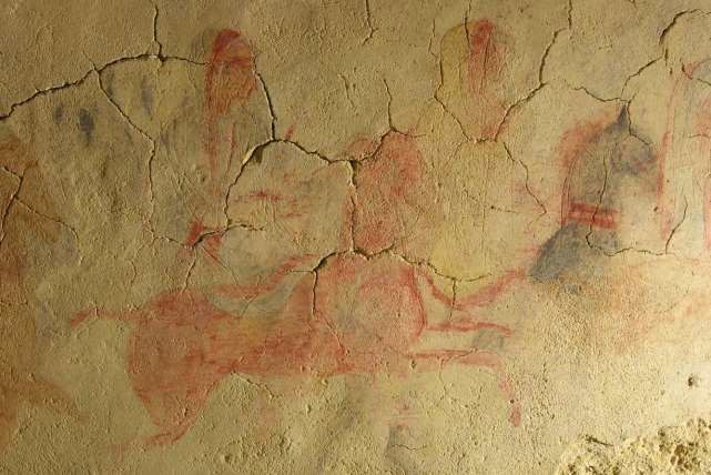 Tomba dei Pigmei di Tarquinia - Parete sinistra